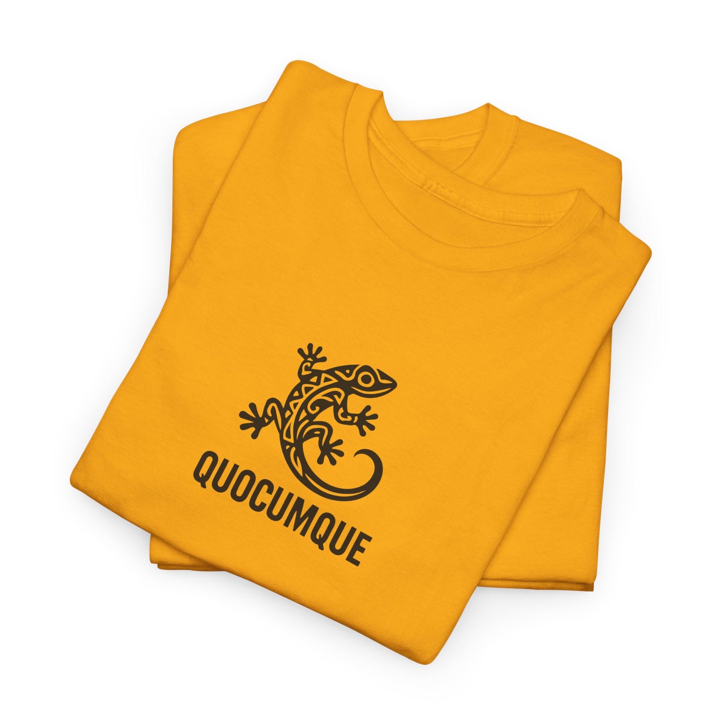T-shirt Quocumque, "Margouillat", Style Tribal, Île de La Réunion, Confort Coton, Elégant, Souvenir Unique, Cadeau, Unisexe, Esprit Voyageur, Créole, Bourbon