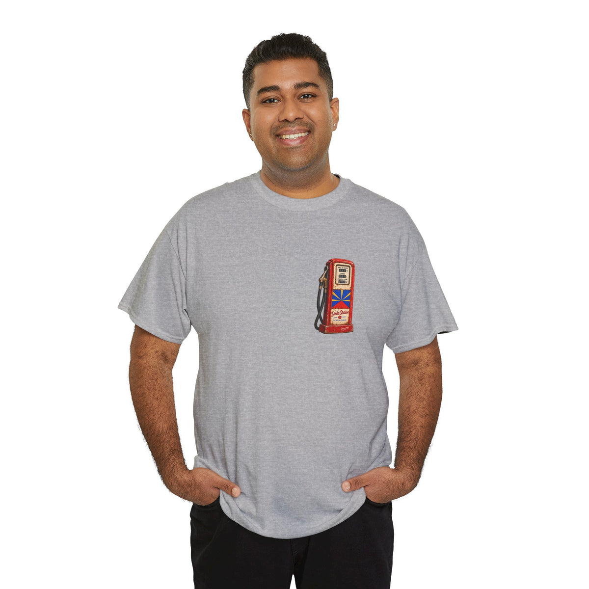 T-shirt Quocumque, "Station Essence", Discret, Île de La Réunion, Confort Coton, Elégant, Souvenir Unique, Cadeau, Unisexe, Esprit Voyageur, Créole, Bourbon