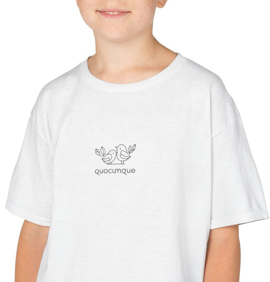T-shirt Quocumque "Oiseaux", Duo, Douceur Coton, Pour les enfants de 5-6 ans( Taille XS), Pour les 7-8 ans( taille S), Pour les 9-10 ans( taille M), Pour les 11-12 ans( taille L), Pour les 13-14 ans(taille XL)
