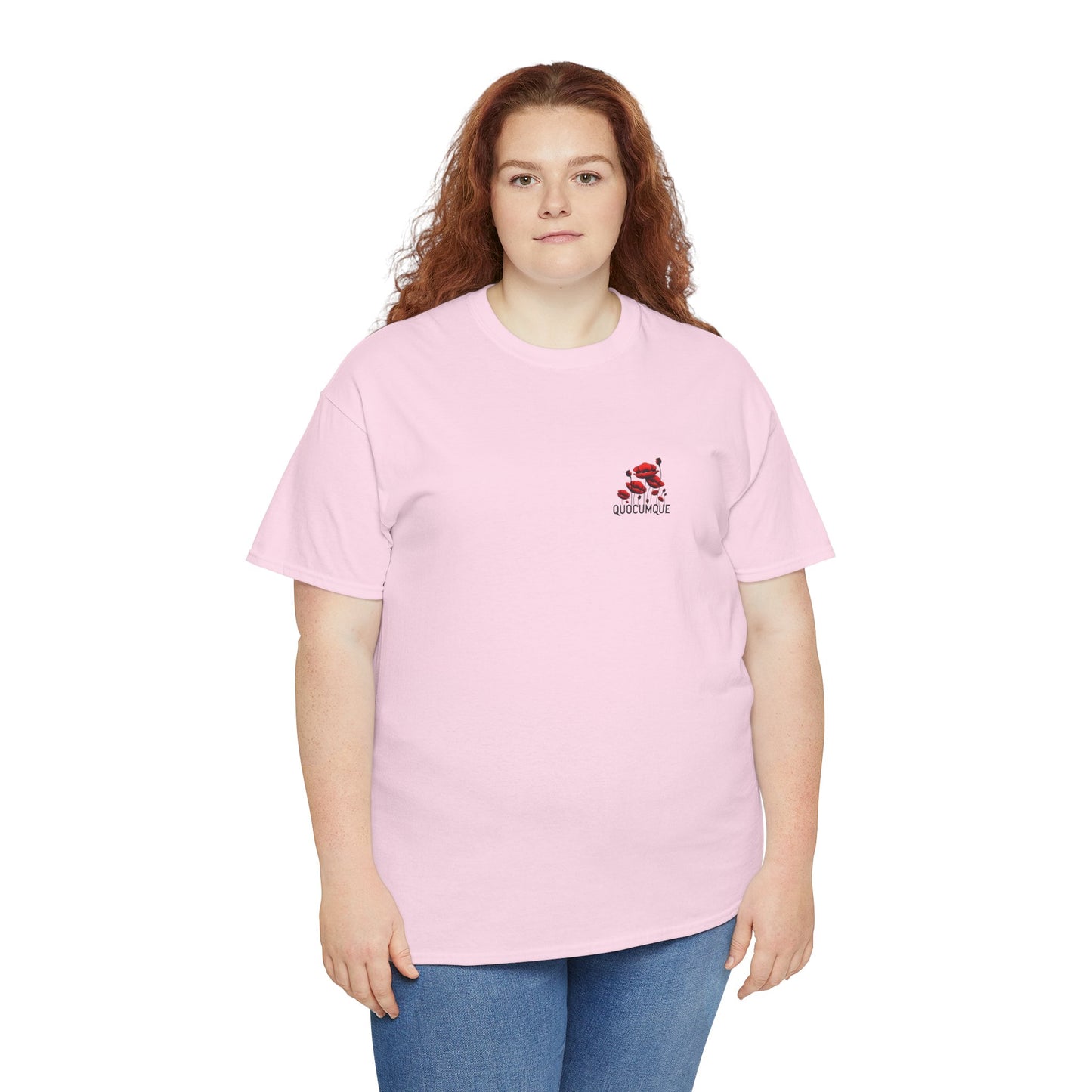 T-shirt Quocumque Coquelicots, Fleurs des Champs, Rouge Eclatant, Confort Coton, Souvenir Unique, Cadeau, Unisexe, Délicatesse, Homme, Femme, Adulte