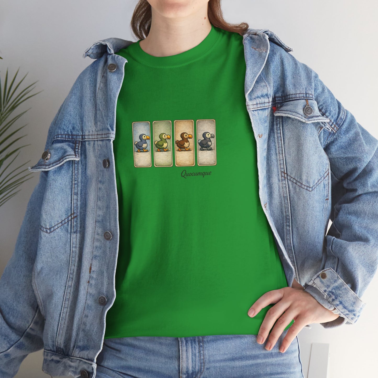 T-shirt Quocumque, " Dodo", Île de La Réunion, Confort Coton, Elégant, Souvenir Unique, Cadeau, Unisexe, Esprit Voyageur, Créole, Bourbon