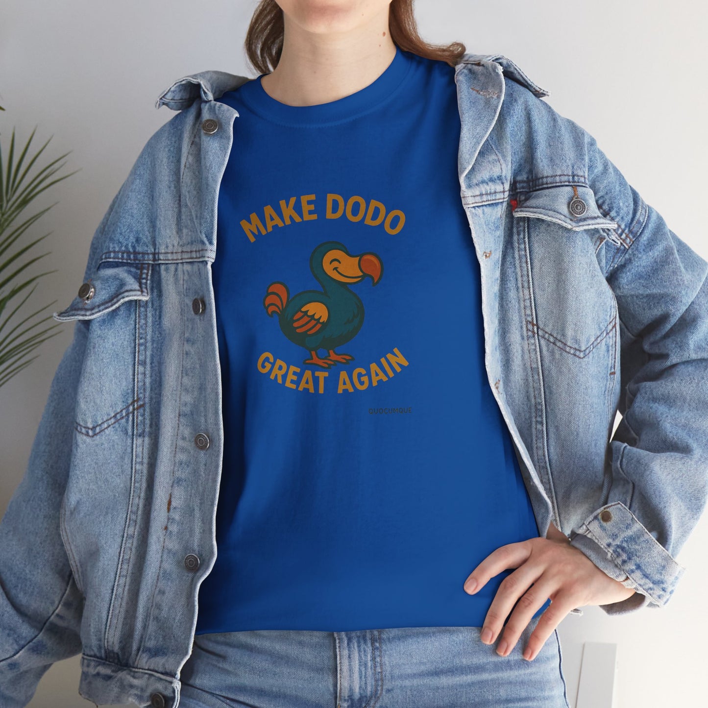 T-Shirt "Make Dodo Great Again", Exotisme, Destination Île de La Réunion, Confort Coton, Sobre, Elégant, Souvenir Unique, Cadeau, Unisexe, Esprit Voyageur