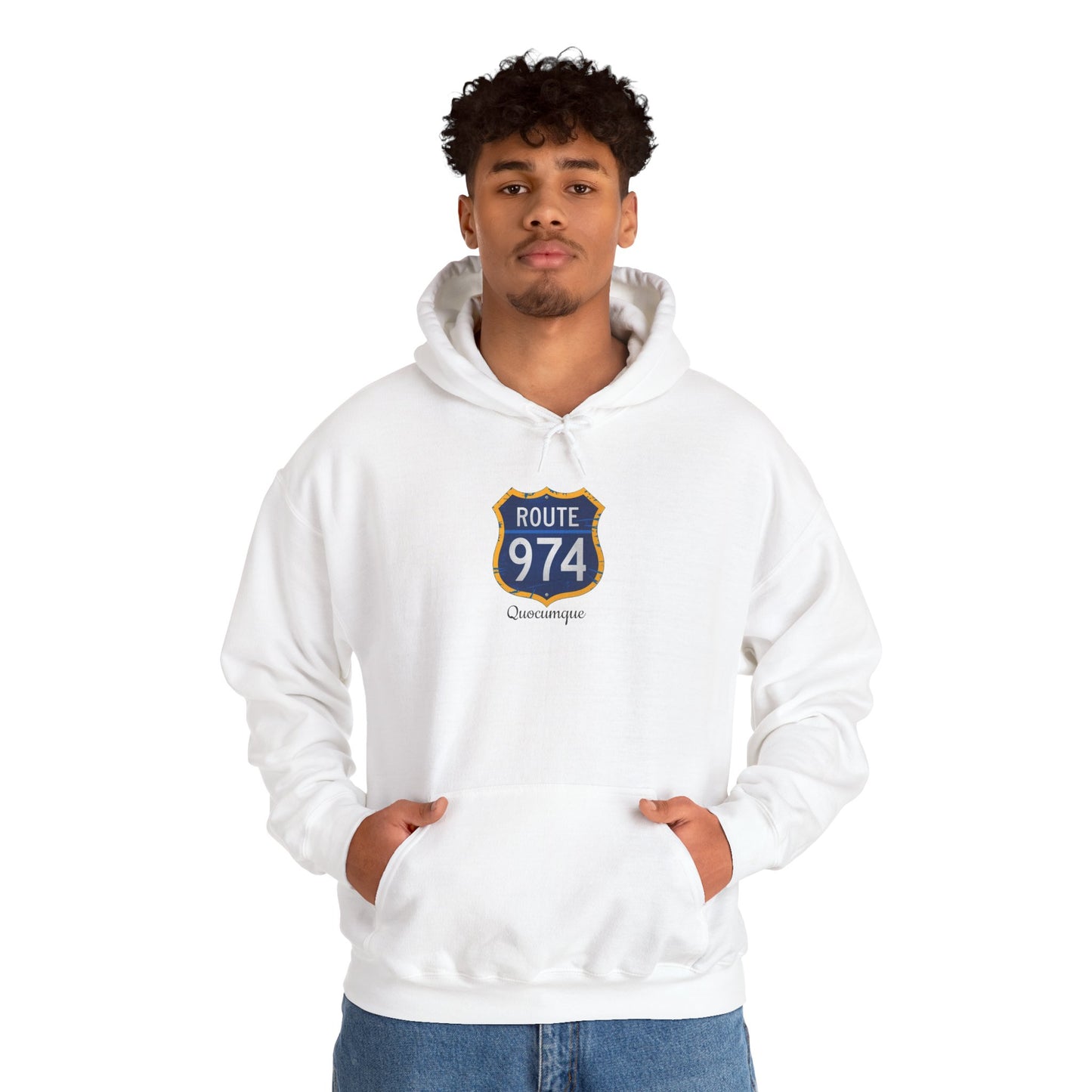Sweat-Shirt à Capuche Collection " Route 974", Exotisme, Adulte, Homme, Femme, Sportive, Sportif, Décontracté, Classique, Destination La Réunion