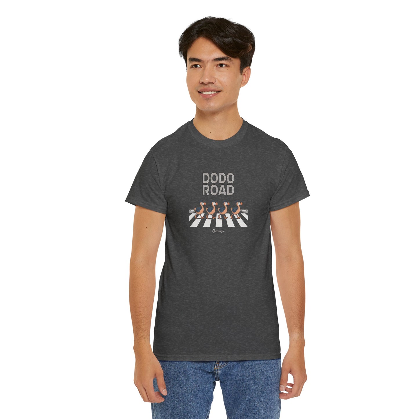 T-shirt Quocumque, " Dodo Road ", Île de La Réunion, Confort Coton, Elégant, Souvenir Unique, Cadeau, Unisexe, Esprit Voyageur, Créole, Bourbon