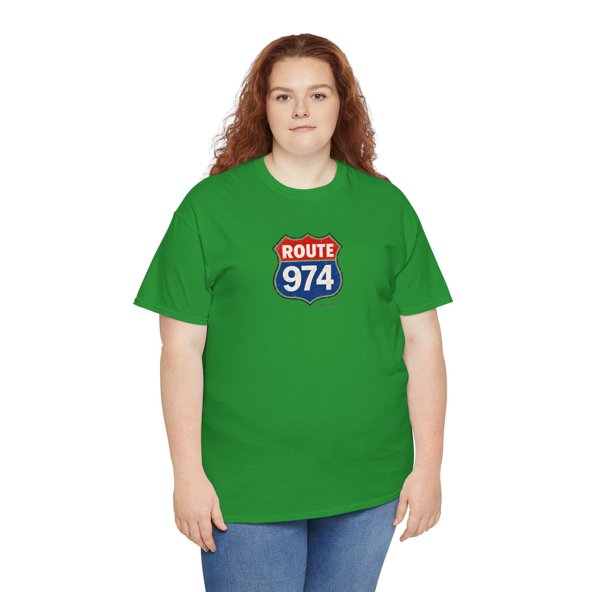 T-shirt "Route 974", Exotisme, Destination Île de La Réunion, Confort Coton, Sobre, Elégant, Souvenir Unique, Cadeau, Unisexe, Esprit Voyageur