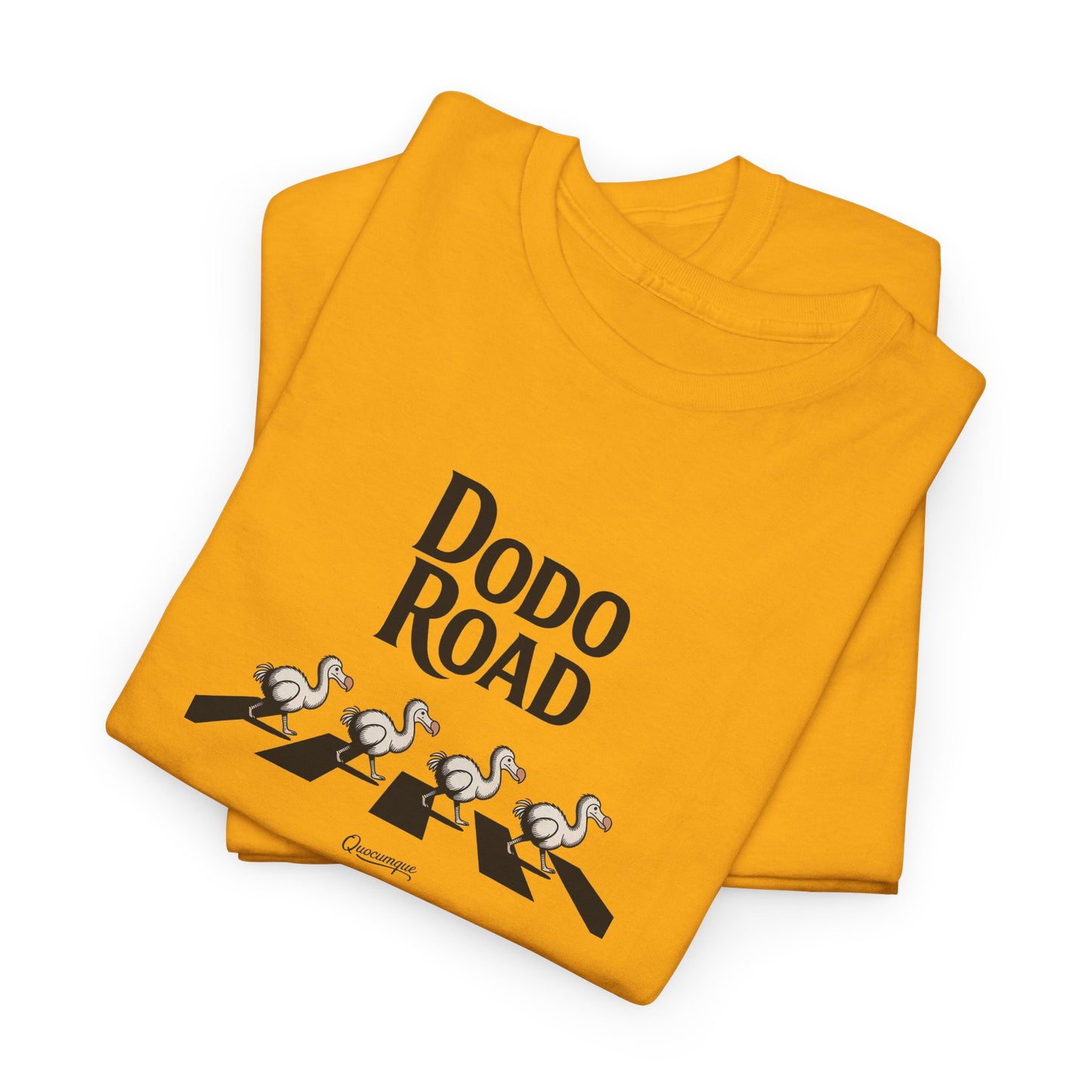 T-shirt Quocumque, " Dodo Road ", Île de La Réunion, Confort Coton, Elégant, Souvenir Unique, Cadeau, Unisexe, Esprit Voyageur, Créole, Bourbon
