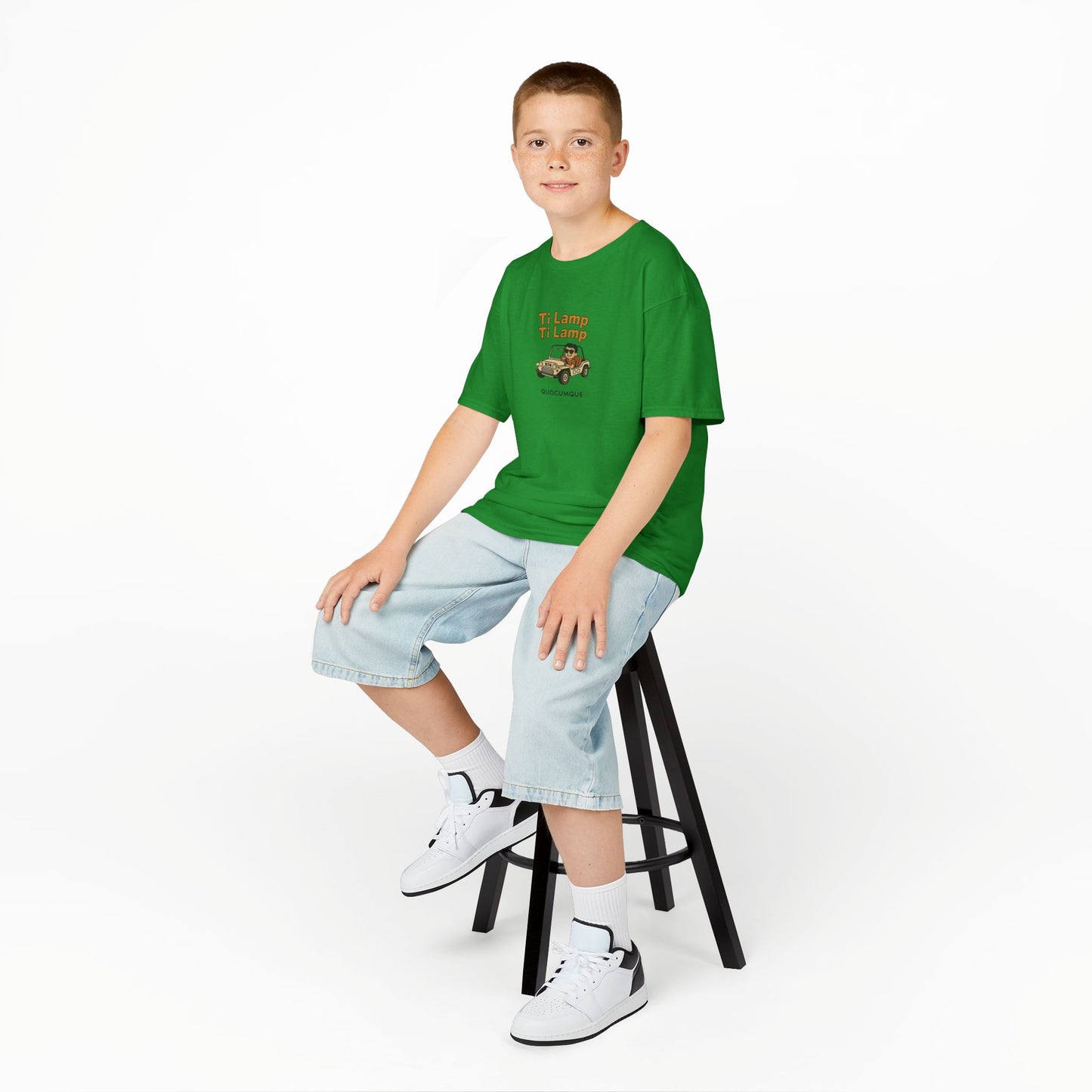 T-shirt "Ti Lamp Ti Lamp", Pour Marmailles, Douceur Coton, Pour les enfants de 5-6 ans( Taille XS), Pour les 7-8 ans( taille S), Pour les 9-10 ans( taille M), Pour les 11-12 ans( taille L), Pour les 13-14 ans( taille XLS)