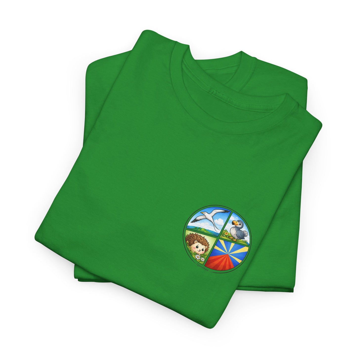 T-shirt Quocumque, "Pastille Bourbon", Île de La Réunion, Confort Coton, Elégant, Souvenir Unique, Cadeau, Unisexe, Esprit Voyageur, Créole, Bourbon