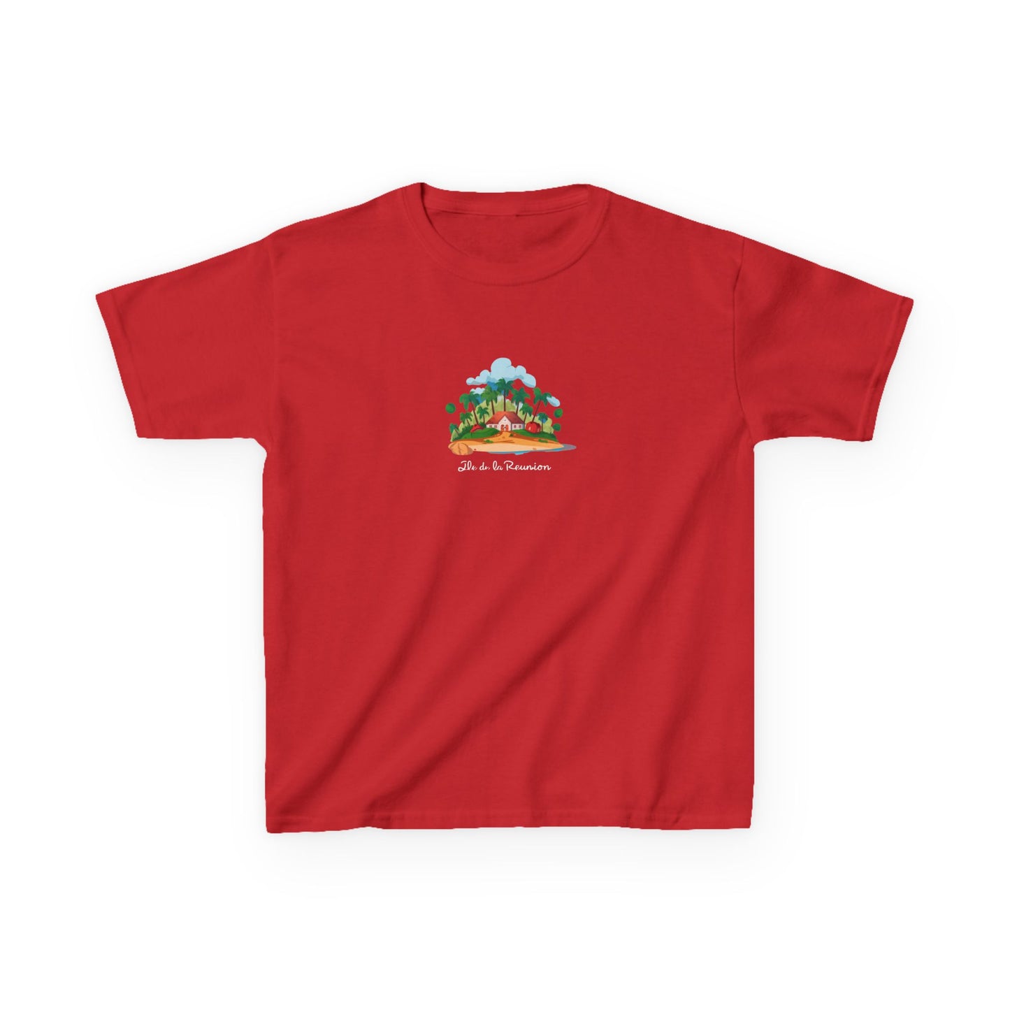 T-shirt "Île de La Réunion" Pour Marmailles, Douceur Coton, Pour les enfants de 5-6 ans( Taille XS), Pour les 7-8 ans( taille S), Pour les 9-10 ans( taille M), Pour les 11-12 ans( taille L), Pour les 13-14 ans( taille XLS)