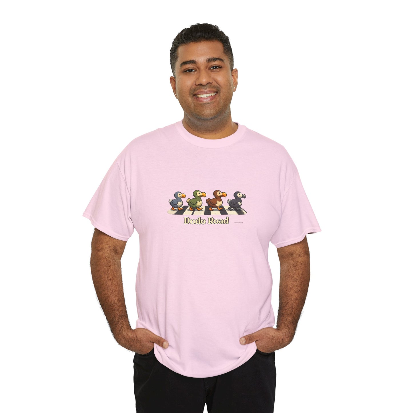 T-shirt "Dodo Road", Île de La Réunion", Confort Coton, Sobre, Elégant, Souvenir Unique, Cadeau, Unisexe, Esprit Voyageur