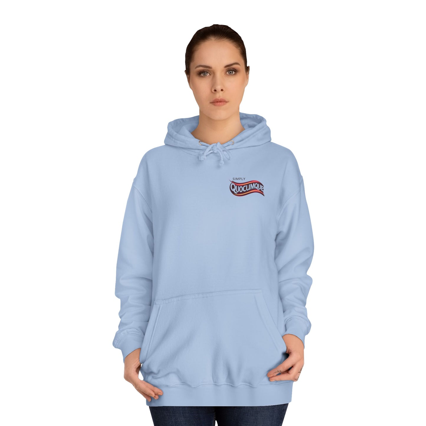 Sweat à Capuche pour Adulte QUOCUMQUE,  Hoodie, Unisexe, élégance, sobriété, La Marque du Défi, Homme, Femme