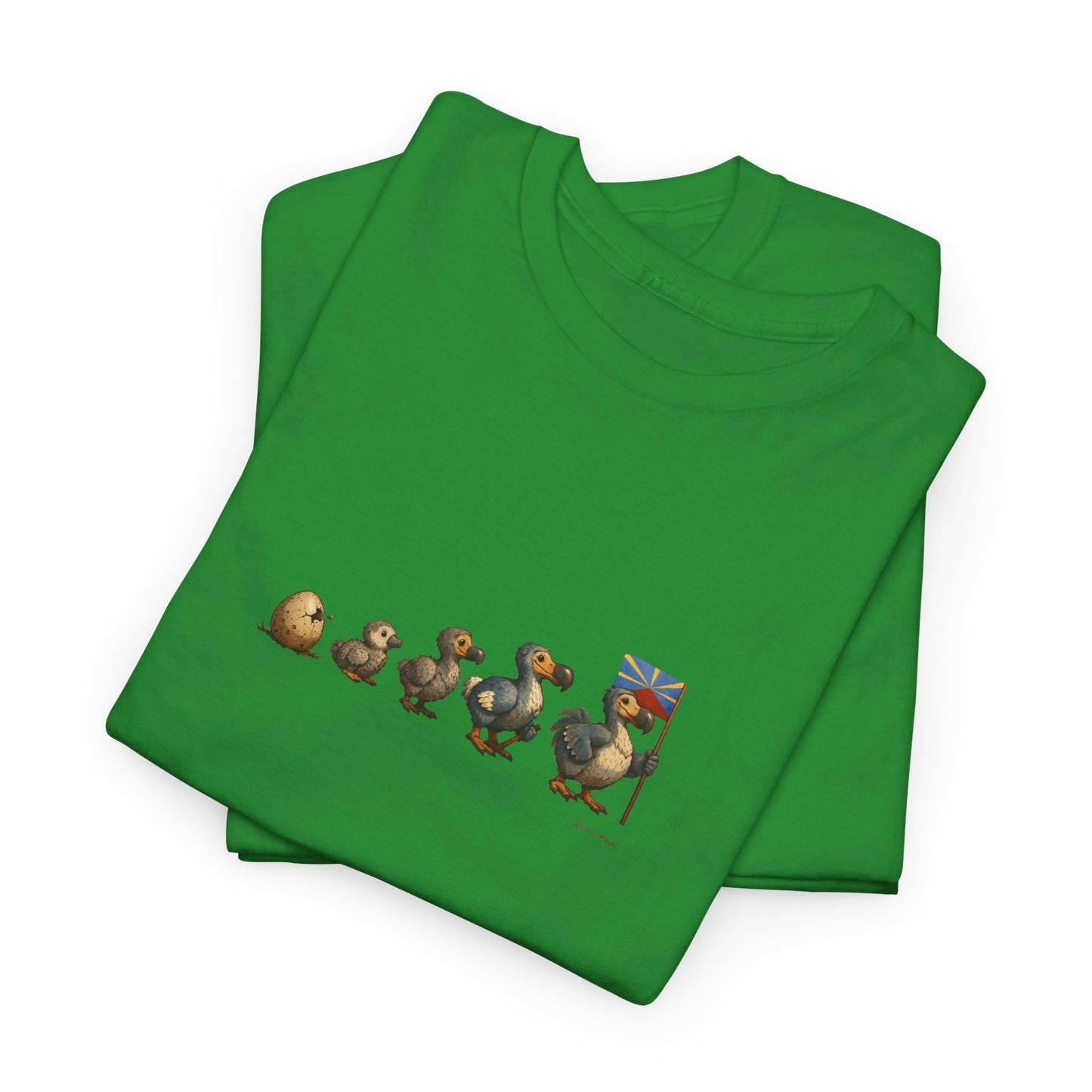 T-shirt Quocumque, " Dodo Evolution ", Île de La Réunion, Confort Coton, Elégant, Souvenir Unique, Cadeau, Unisexe, Esprit Voyageur, Créole, Bourbon