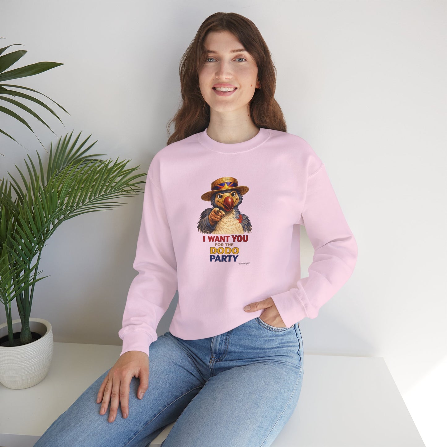 Sweat Quocumque "Dodo Party", Exotique, Destination Île De La Réunion, Adulte, Homme, Femme, Sportive, Sportif, Décontracté, Élégant, Classique,