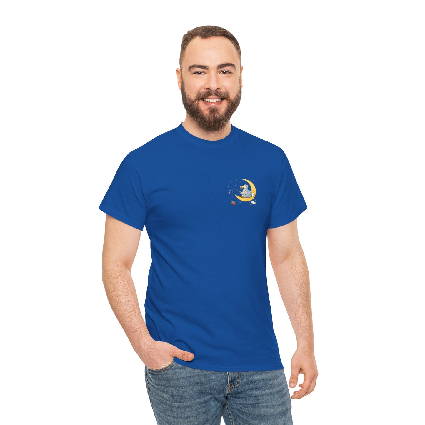 T-shirt "Dodo Lune ", Île de La Réunion", Confort Coton, Sobre, Elégant, Souvenir Unique, Cadeau, Unisexe, Esprit Voyageur
