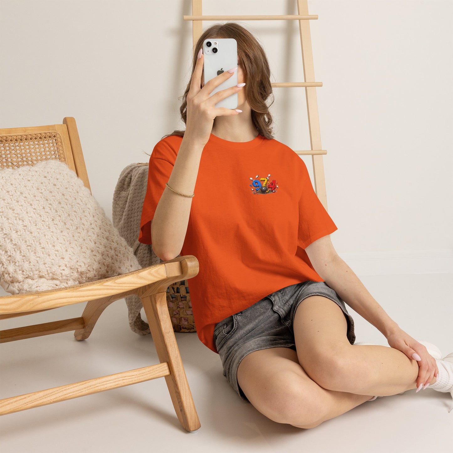T-shirt " 974 Bowling ", Destination Île de La Réunion, Confort Coton, Sobre, Elégant, Souvenir Unique, Vêtement Adulte, Unisexe, Esprit Voyageur