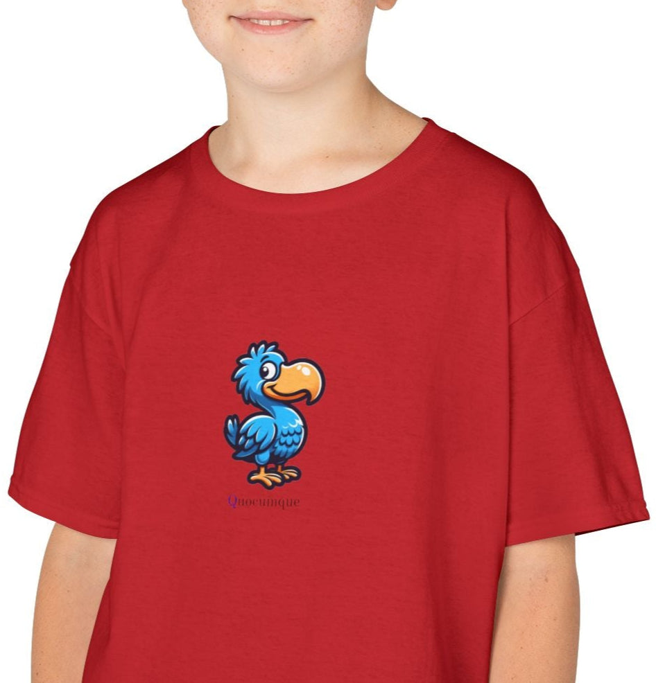 T-shirt Quocumque Animal Dodo Bleu Pour Marmailles, Île de La Réunion, Douceur Coton,Pour les enfants de 5-6 ans( Taille XS), Pour les 7-8 ans( taille S), Pour les 9-10 ans( taille M), Pour les 11-12 ans( taille L), Pour les 13-14 ans(taille XL)