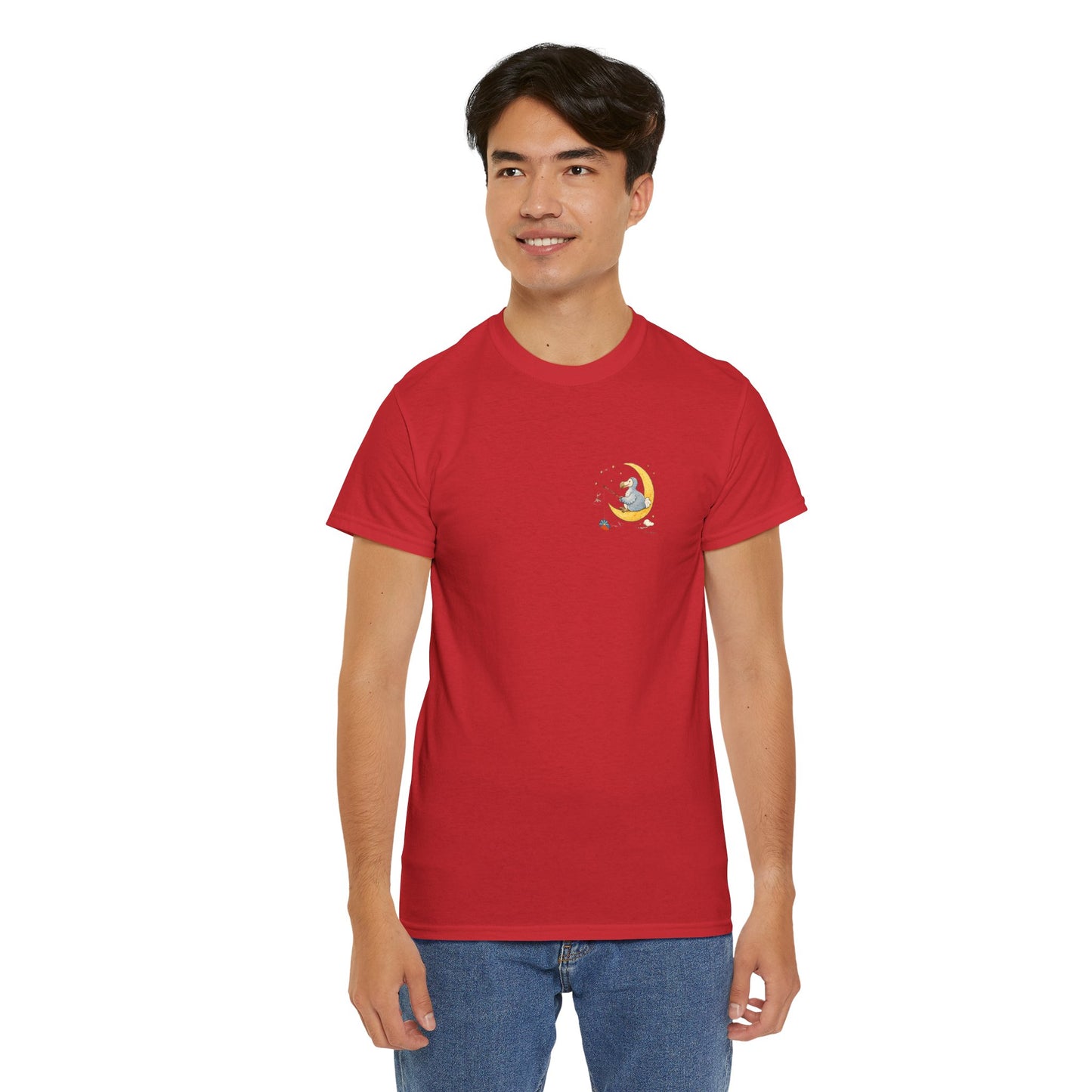 T-shirt "Dodo Lune ", Île de La Réunion", Confort Coton, Sobre, Elégant, Souvenir Unique, Cadeau, Unisexe, Esprit Voyageur