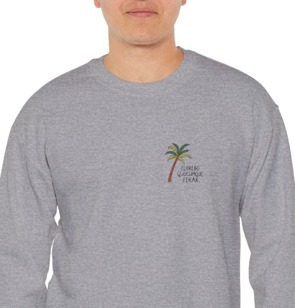 Sweat-Shirt Collection " Florebo Quocumque Ferar", Adulte, Homme, Femme, Sportive, Sportif, Décontracté, Élégant, Classique, La Réunion