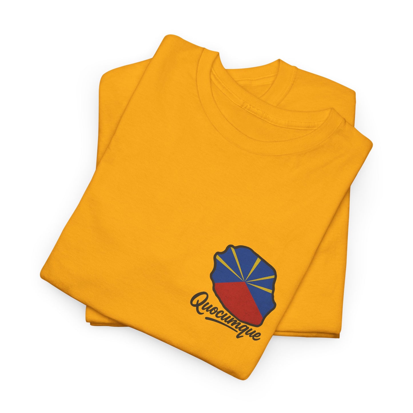 T-shirt "Drapeau Pays", Exotisme, Destination Île de La Réunion, Confort Coton, Sobre, Elégant, Souvenir Unique, Cadeau, Unisexe, Esprit Voyageur