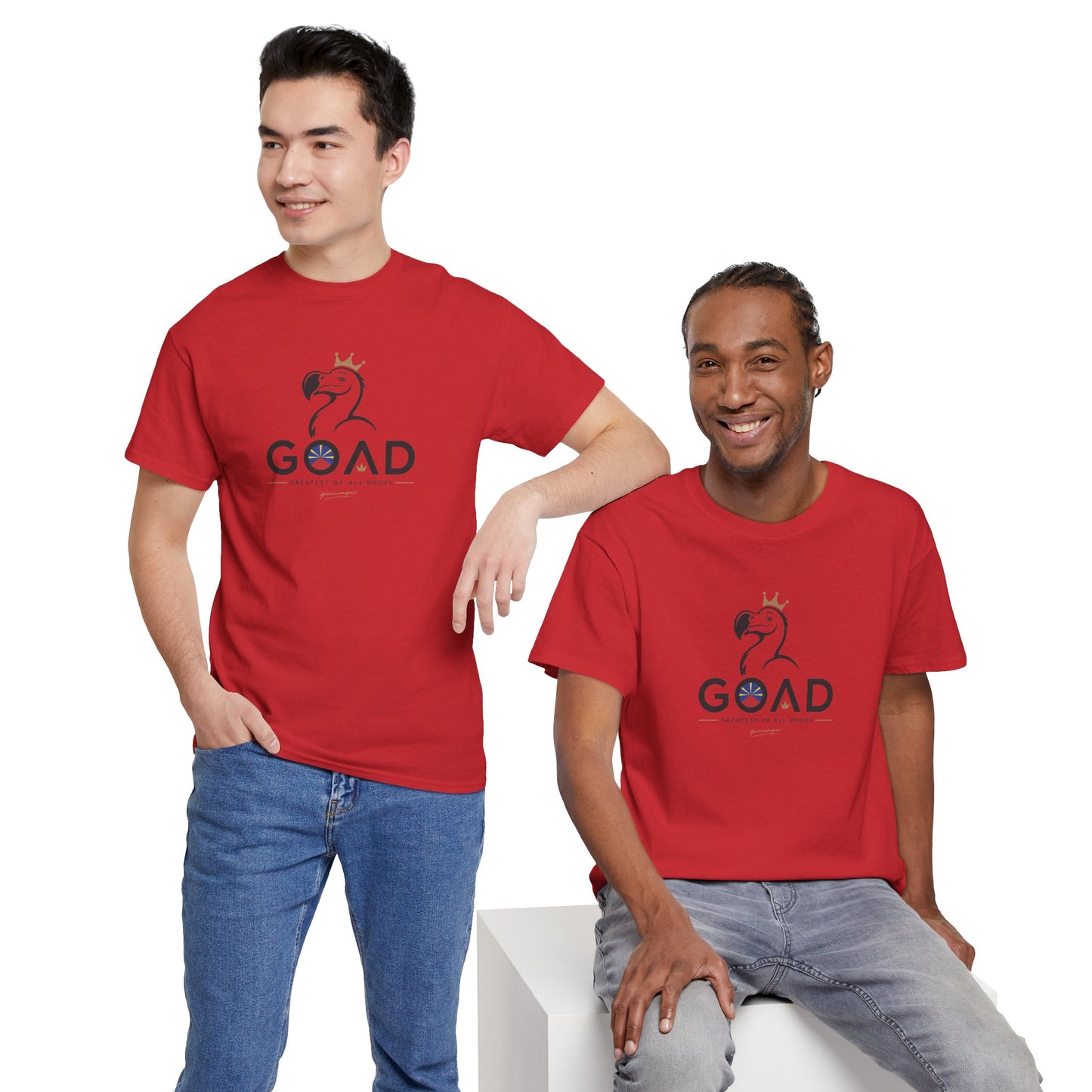 T-shirt "GOAD ", Greatest Of All Dodos, Île de La Réunion", Confort Coton, Sobre, Elégant, Souvenir Unique, Cadeau, Unisexe, Esprit Voyageur