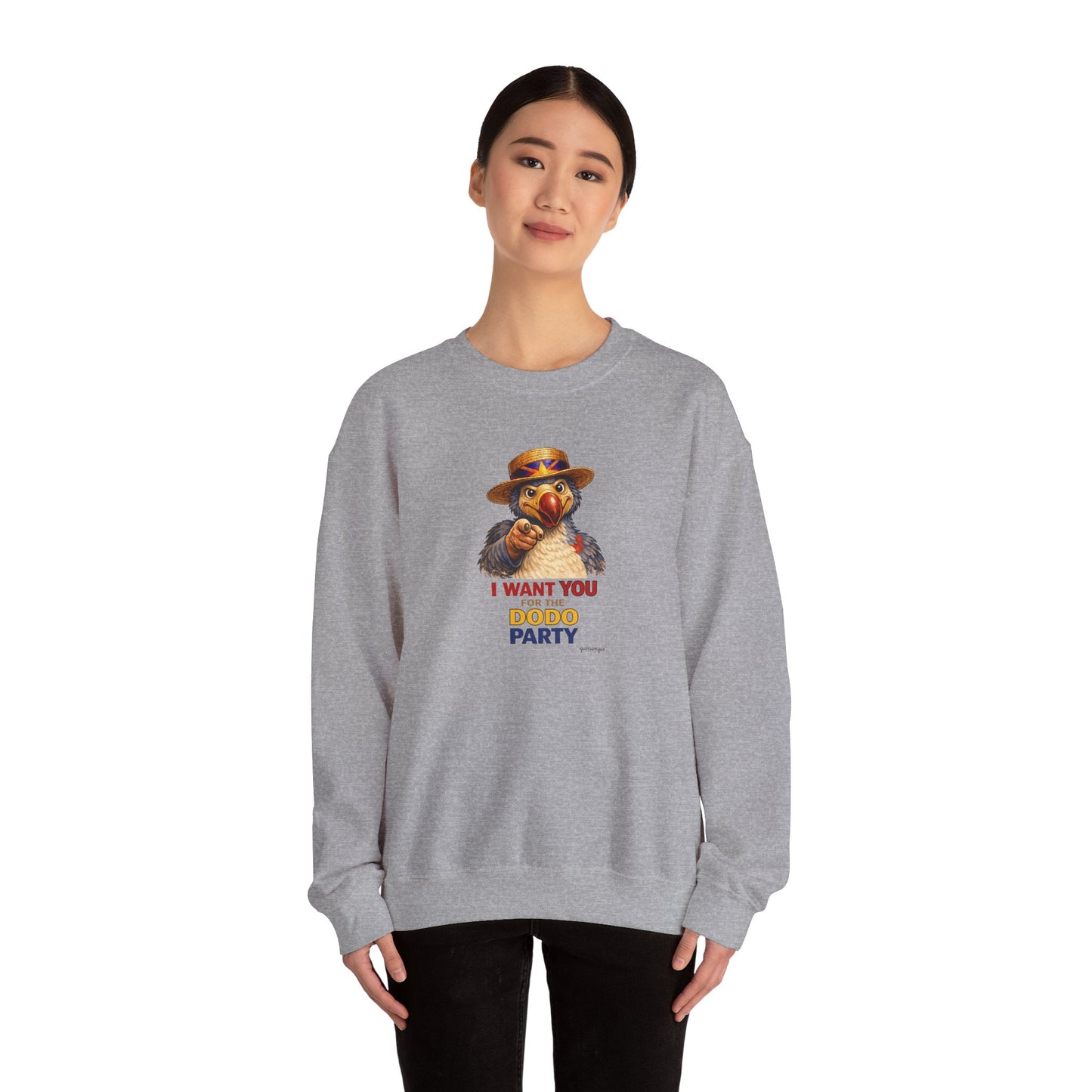 Sweat Quocumque "Dodo Party", Exotique, Destination Île De La Réunion, Adulte, Homme, Femme, Sportive, Sportif, Décontracté, Élégant, Classique,
