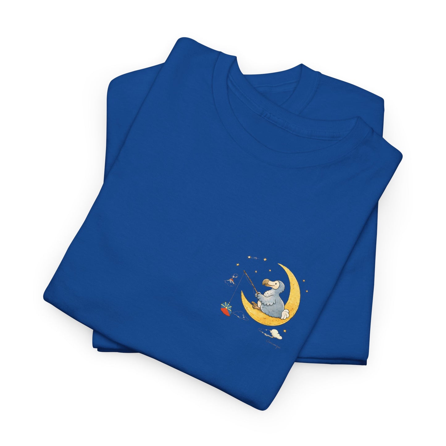 T-shirt "Dodo Lune ", Île de La Réunion", Confort Coton, Sobre, Elégant, Souvenir Unique, Cadeau, Unisexe, Esprit Voyageur
