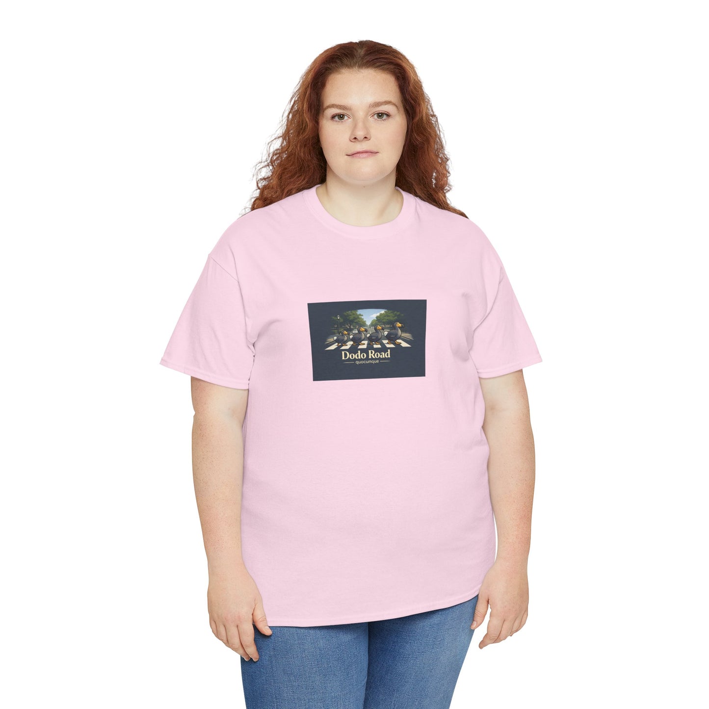 T-shirt "Dodo Road", Île de La Réunion", Confort Coton, Sobre, Elégant, Souvenir Unique, Cadeau, Unisexe, Esprit Voyageur