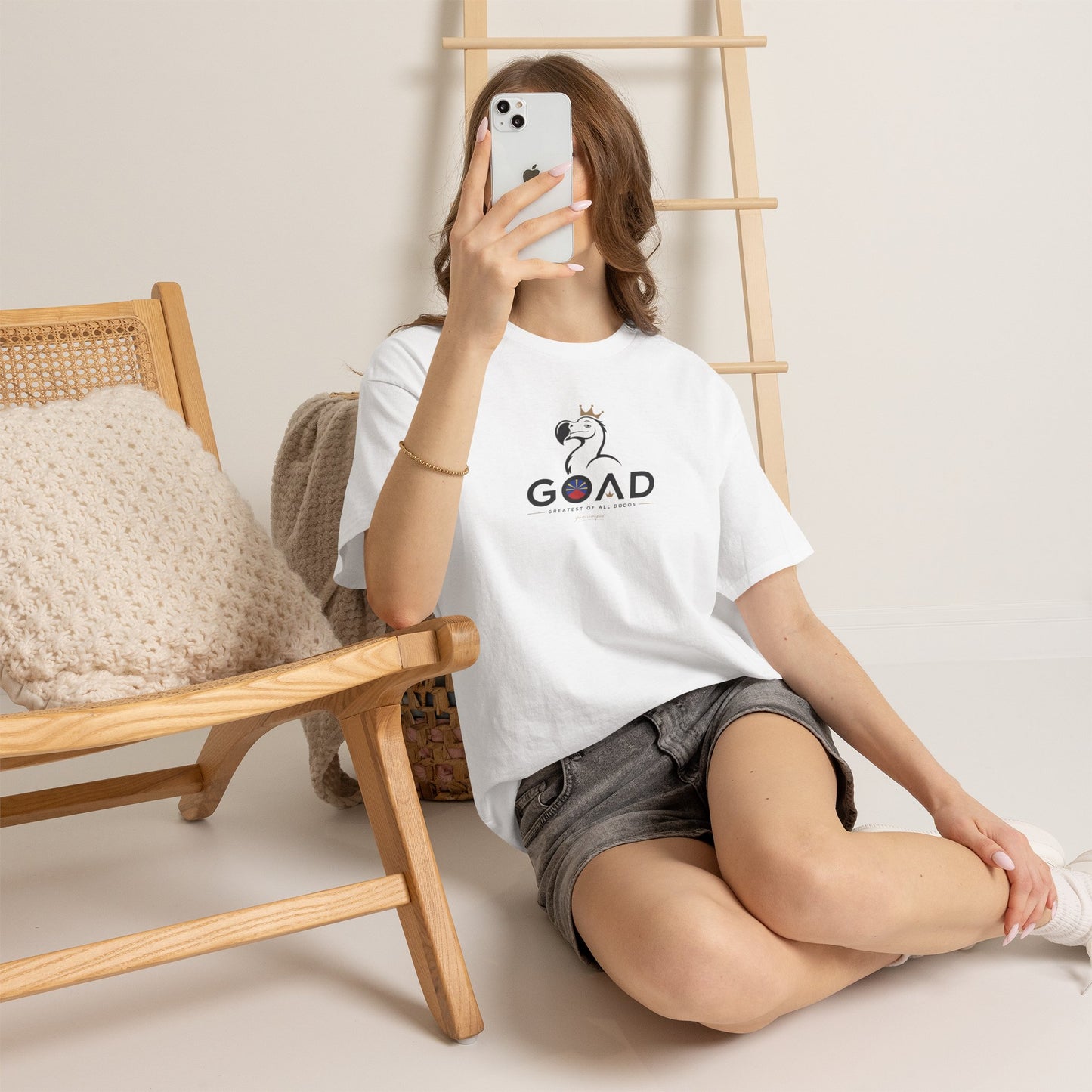 T-shirt "GOAD ", Greatest Of All Dodos, Île de La Réunion", Confort Coton, Sobre, Elégant, Souvenir Unique, Cadeau, Unisexe, Esprit Voyageur