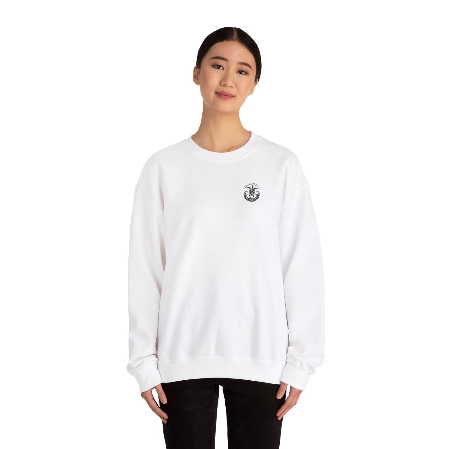 Sweat-Shirt Quocumque "Tortue Marine", Destination l'Île De La Réunion, Adulte, Homme, Femme, Sportive, Sportif, Décontracté, Élégant, Classique, Mer