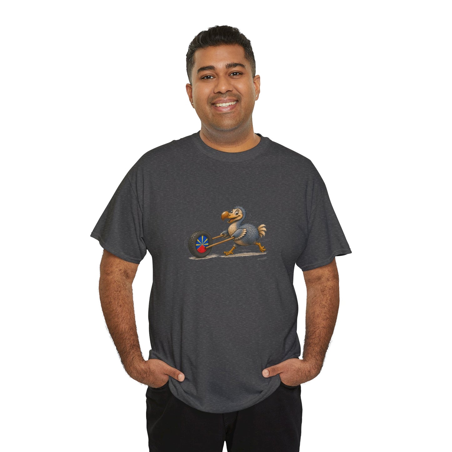 T-shirt Quocumque, "La Roue", Île de La Réunion, Confort Coton, Elégant, Souvenir Unique, Cadeau, Unisexe, Esprit Voyageur, Créole, Bourbon