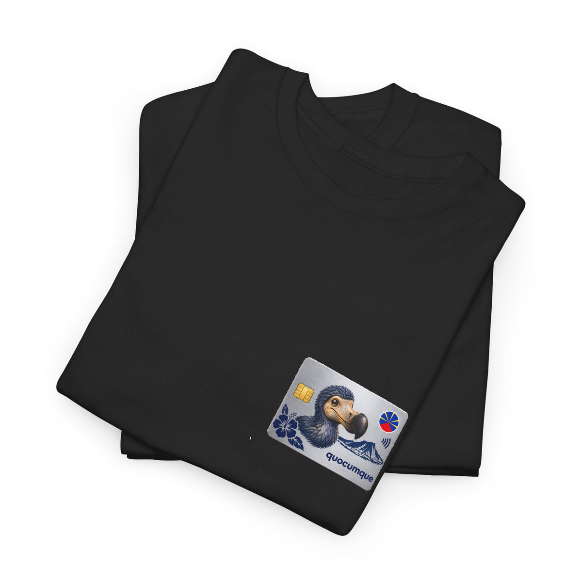 T-shirt "Quocumque Platinium", Exotisme, Destination Île de La Réunion, Confort Coton, Sobre, Elégant, Souvenir Unique, Cadeau, Unisexe, Esprit Voyageur