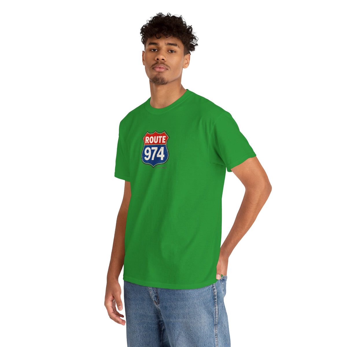 T-shirt "Route 974", Exotisme, Destination Île de La Réunion, Confort Coton, Sobre, Elégant, Souvenir Unique, Cadeau, Unisexe, Esprit Voyageur