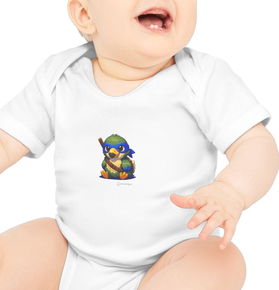 Copy of Body Bébé "Dodo Ninja Bleu", Île de La Réunion, Douceur Coton, Cadeau Naissance,  Confort Coton Bio, Style Unique, Cadeau Parfait