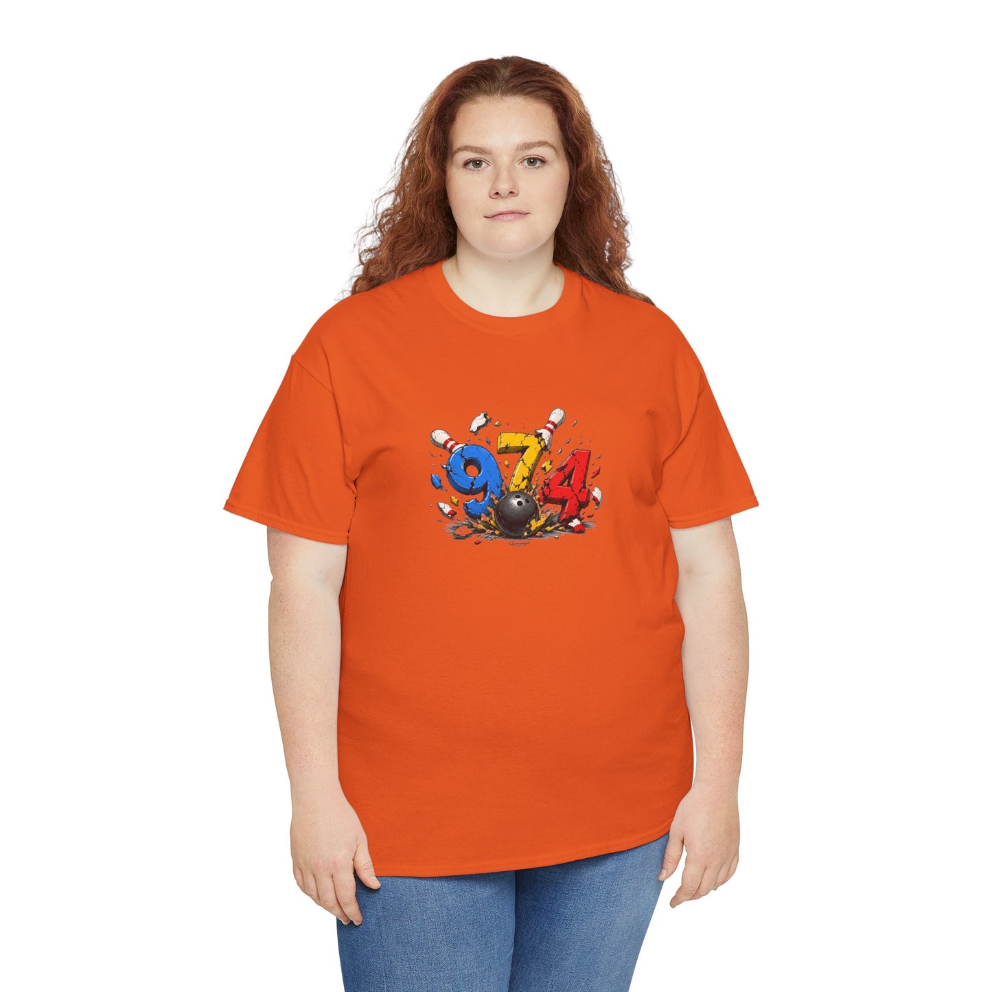 T-shirt " 974 Bowling ", Destination Île de La Réunion, Confort Coton, Sobre, Elégant, Souvenir Unique, Vêtement Adulte, Unisexe, Esprit Voyageur