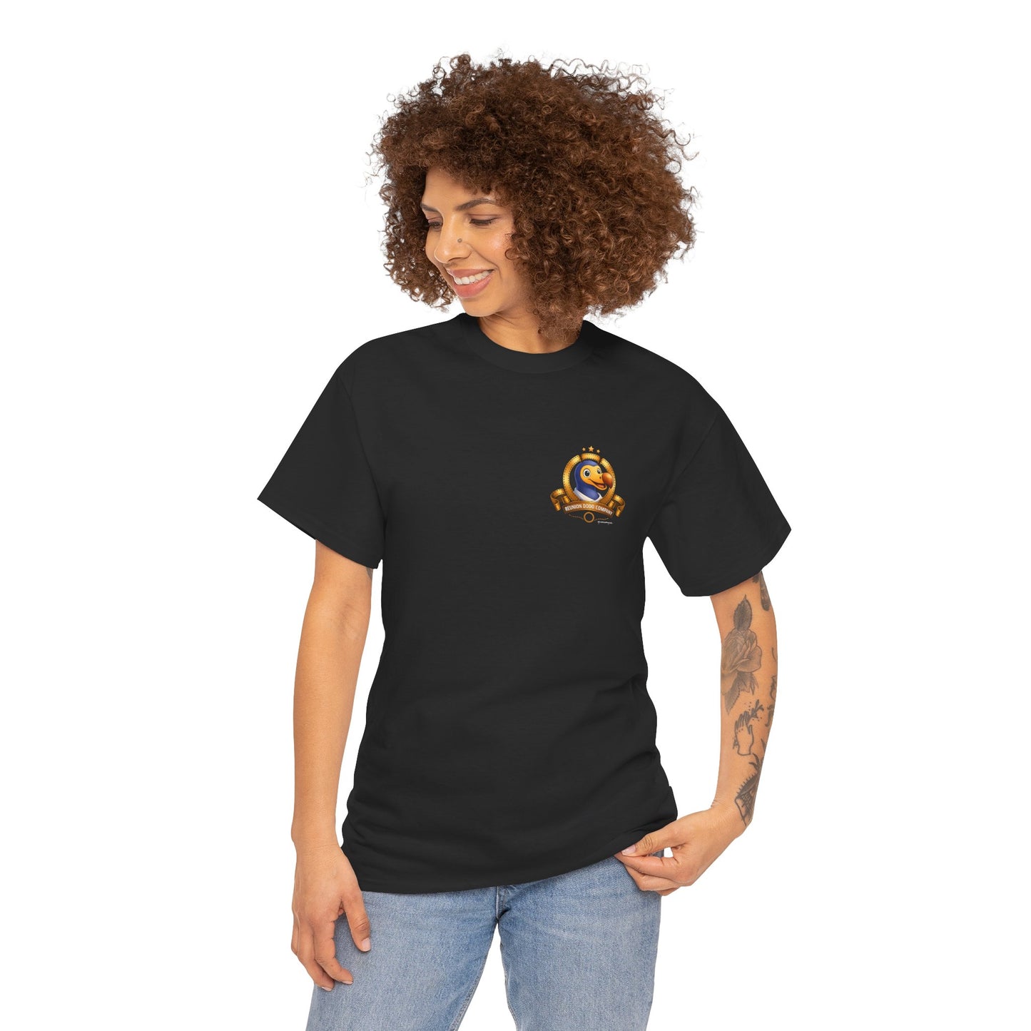 T-shirt Quocumque, " Dodo Cinéma", Discret, Île de La Réunion, Confort Coton, Elégant, Souvenir Unique, Cadeau, Unisexe, Esprit Voyageur, Créole, Bourbon