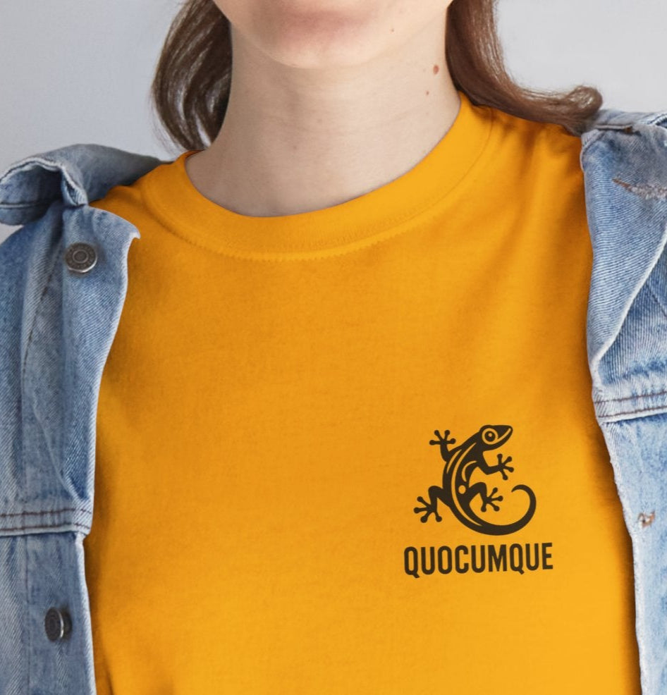 T-shirt Quocumque,"Margouillat", Discret, Style Graphique, Île de La Réunion, Confort Coton, Elégant, Souvenir Unique, Cadeau, Unisexe, Esprit Voyageur, Créole, Bourbon