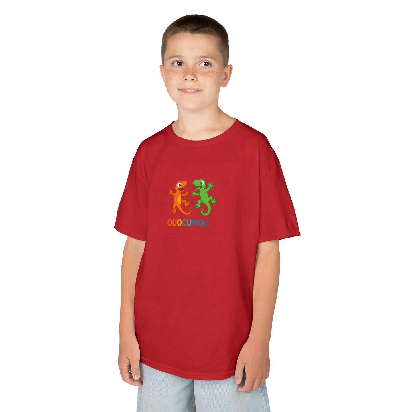 T-shirt Quocumque, "Margouillat Duo", Animal Mascotte Réunion, Douceur Coton, Pour les enfants de 5-6 ans( Taille XS), Pour les 7-8 ans( taille S), Pour les 9-10 ans( taille M), Pour les 11-12 ans( taille L), Pour les 13-14 ans( taille XLS)