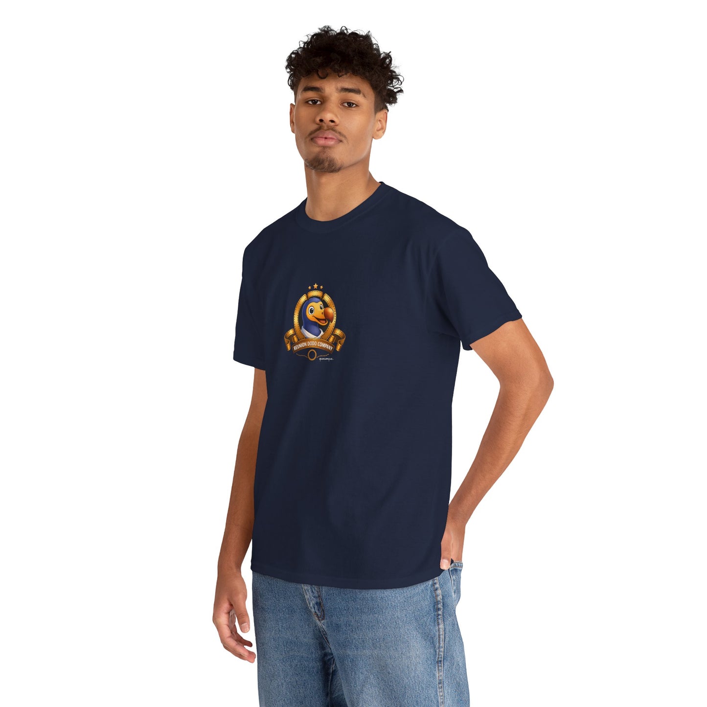 T-shirt Quocumque, " Dodo Cinéma", Île de La Réunion, Confort Coton, Elégant, Souvenir Unique, Cadeau, Unisexe, Esprit Voyageur, Créole, Bourbon