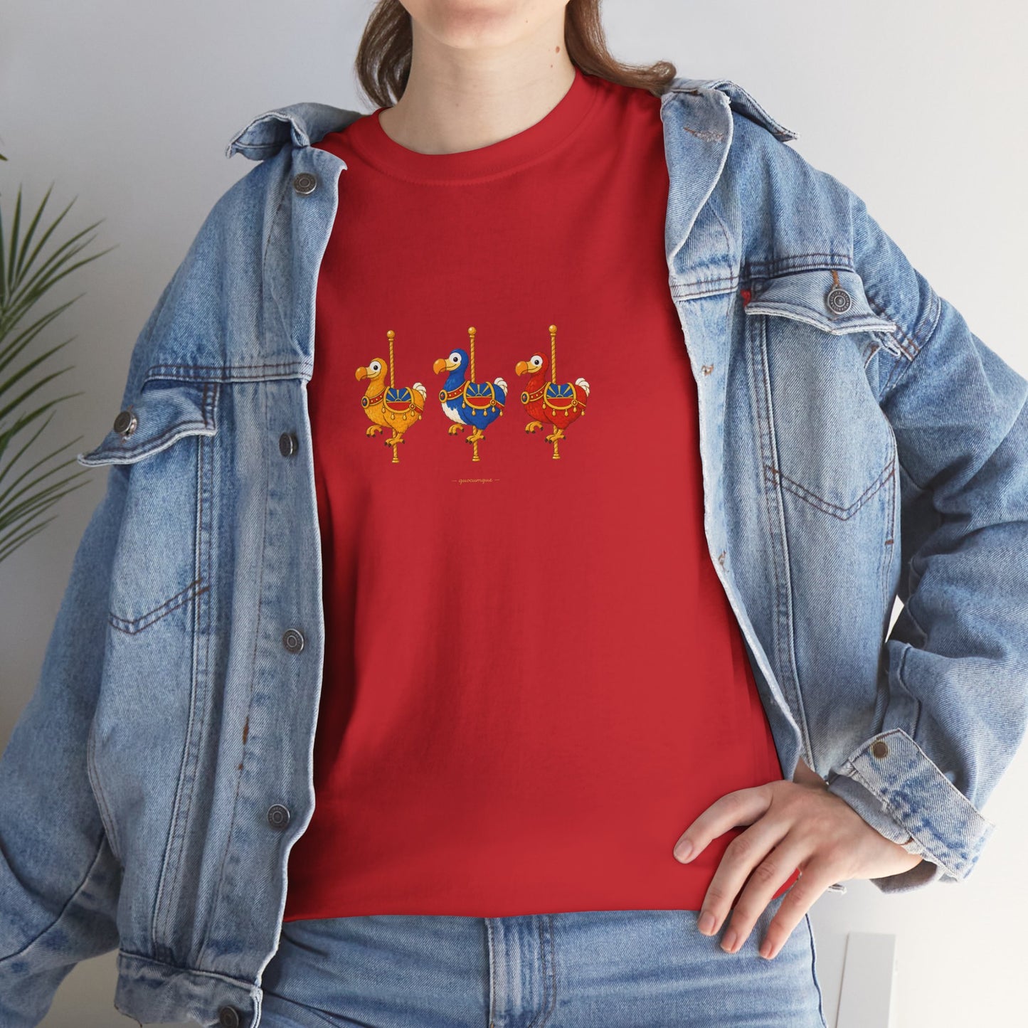 T-shirt Quocumque " Carrousel", Île de La Réunion, Confort Coton, Elégant, Souvenir Unique, Cadeau, Unisexe, Esprit Voyageur, Créole, Bourbon