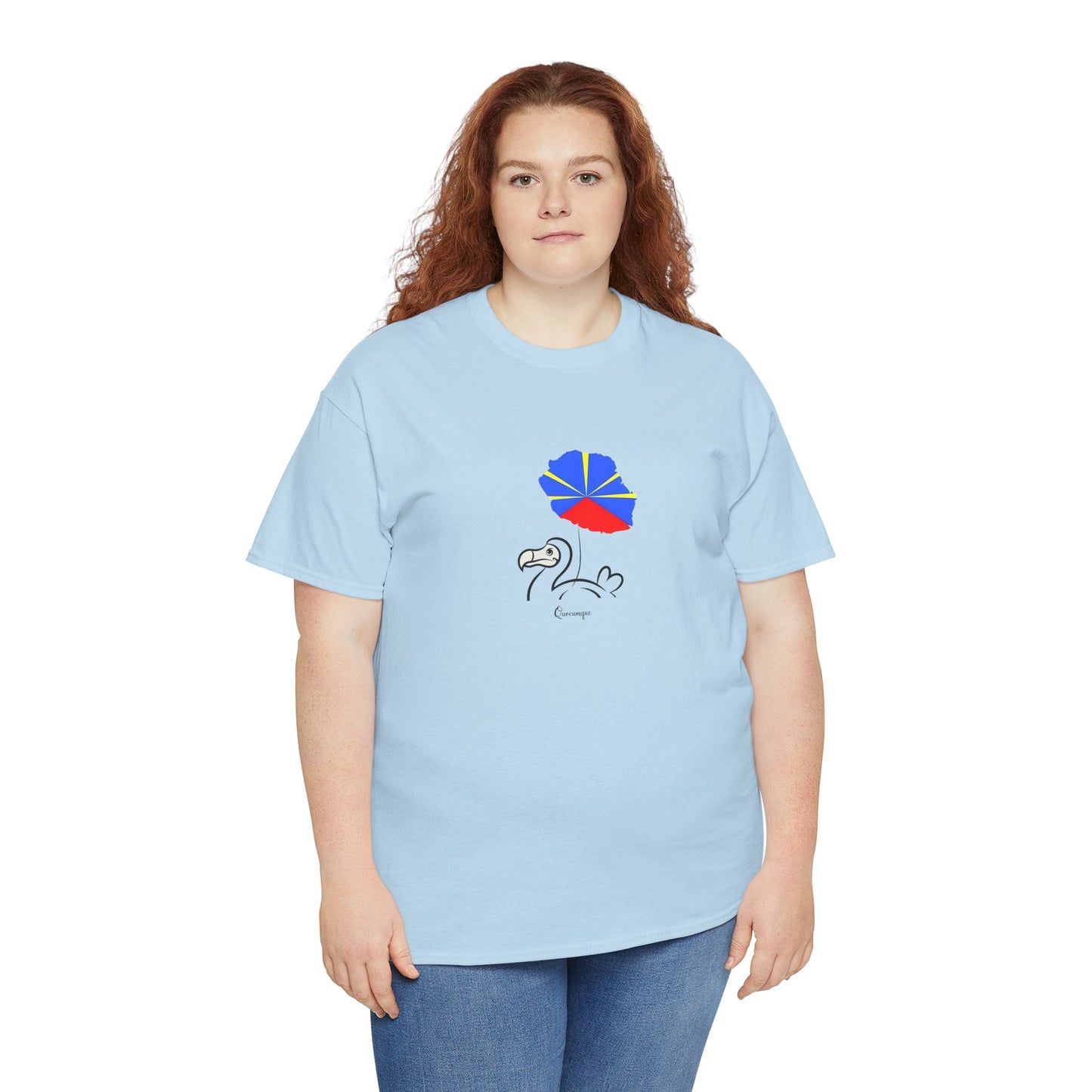 T-shirt "Dodo Ballon ", Île de La Réunion", Confort Coton, Sobre, Elégant, Souvenir Unique, Cadeau, Unisexe, Esprit Voyageur