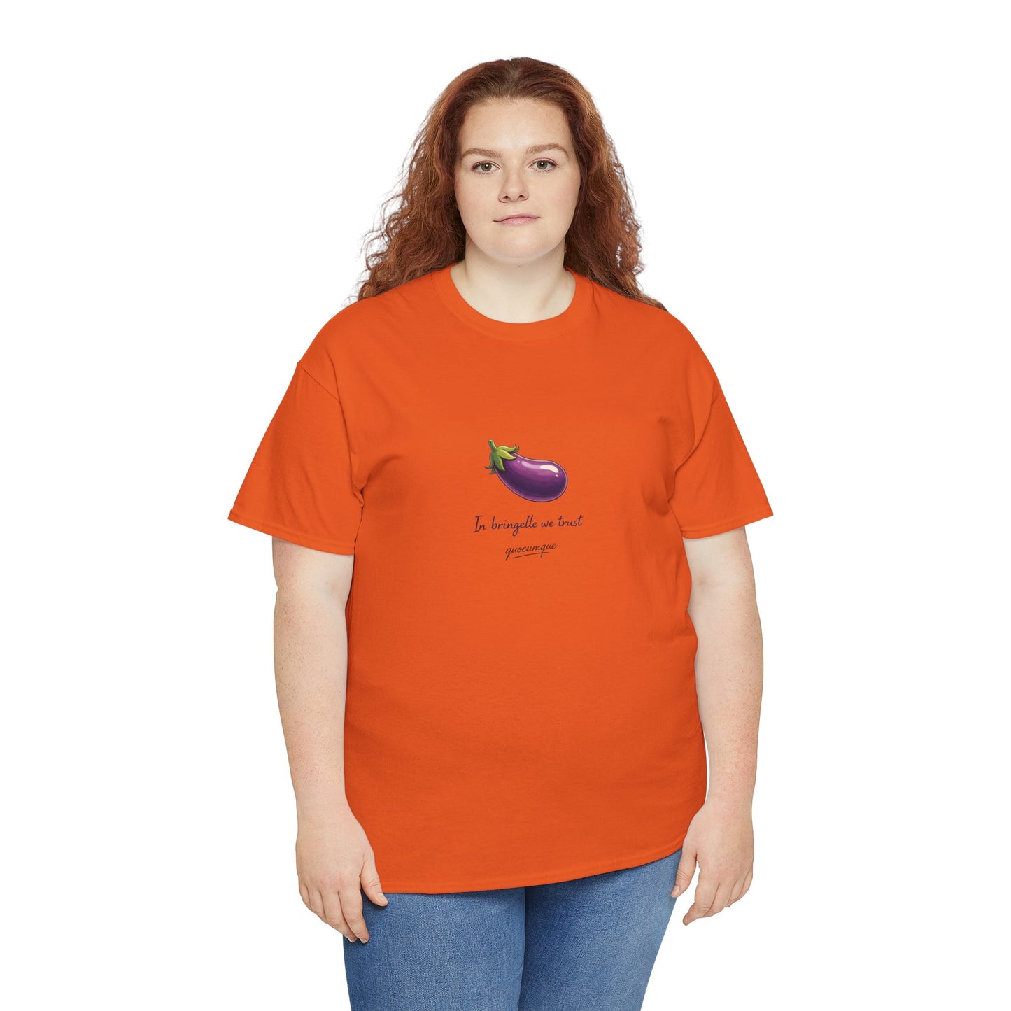 T-shirt Quocumque "Bringelle", Confort Coton, Sobre, Elégant, Souvenir Unique, Cadeau, Unisexe, Esprit Voyageur, Adulte, Espace