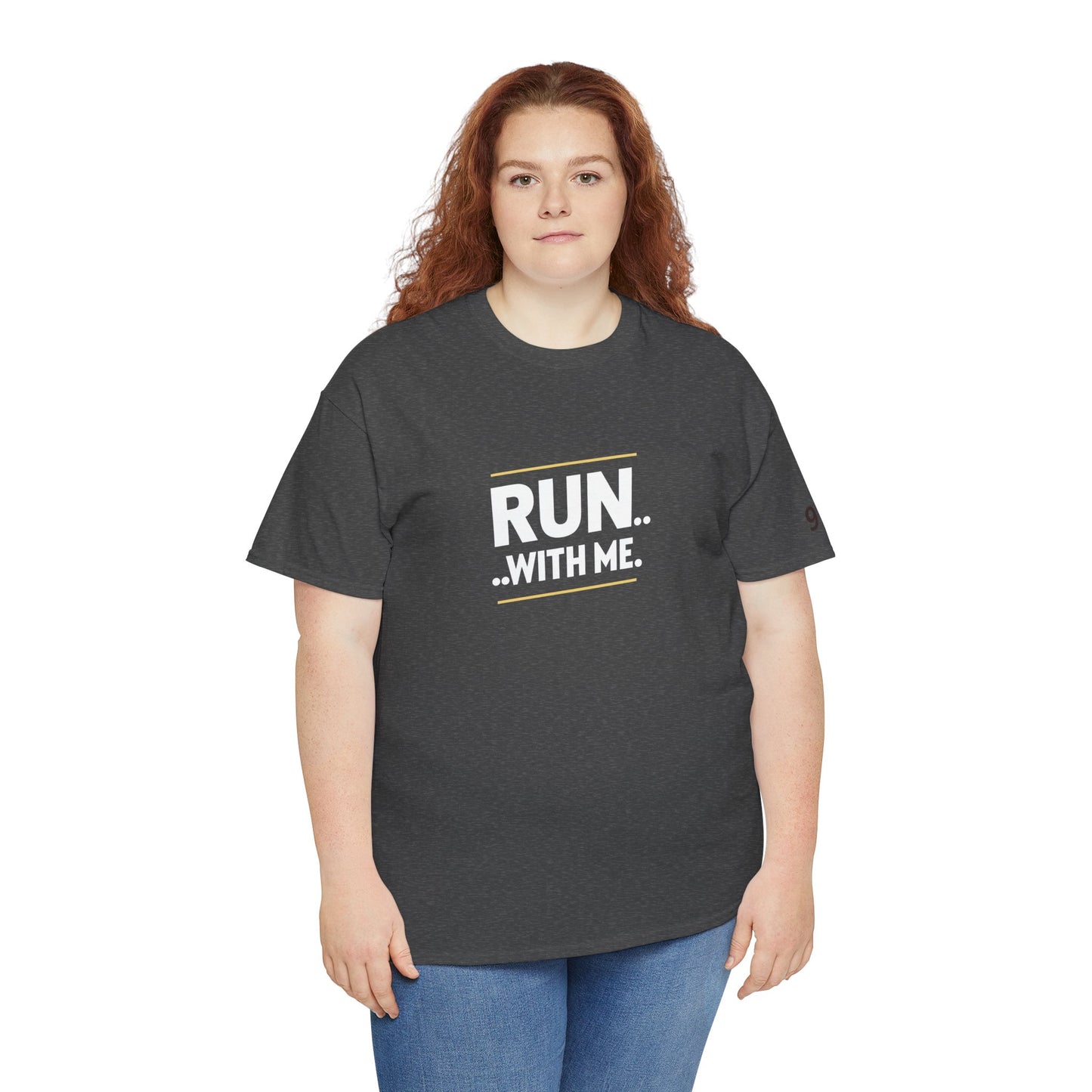 T-shirt Quocumque "RUN With me ", Île de La Réunion", Confort Coton, Sobre, Elégant, Souvenir Unique, Cadeau, Unisexe, Esprit Voyageur