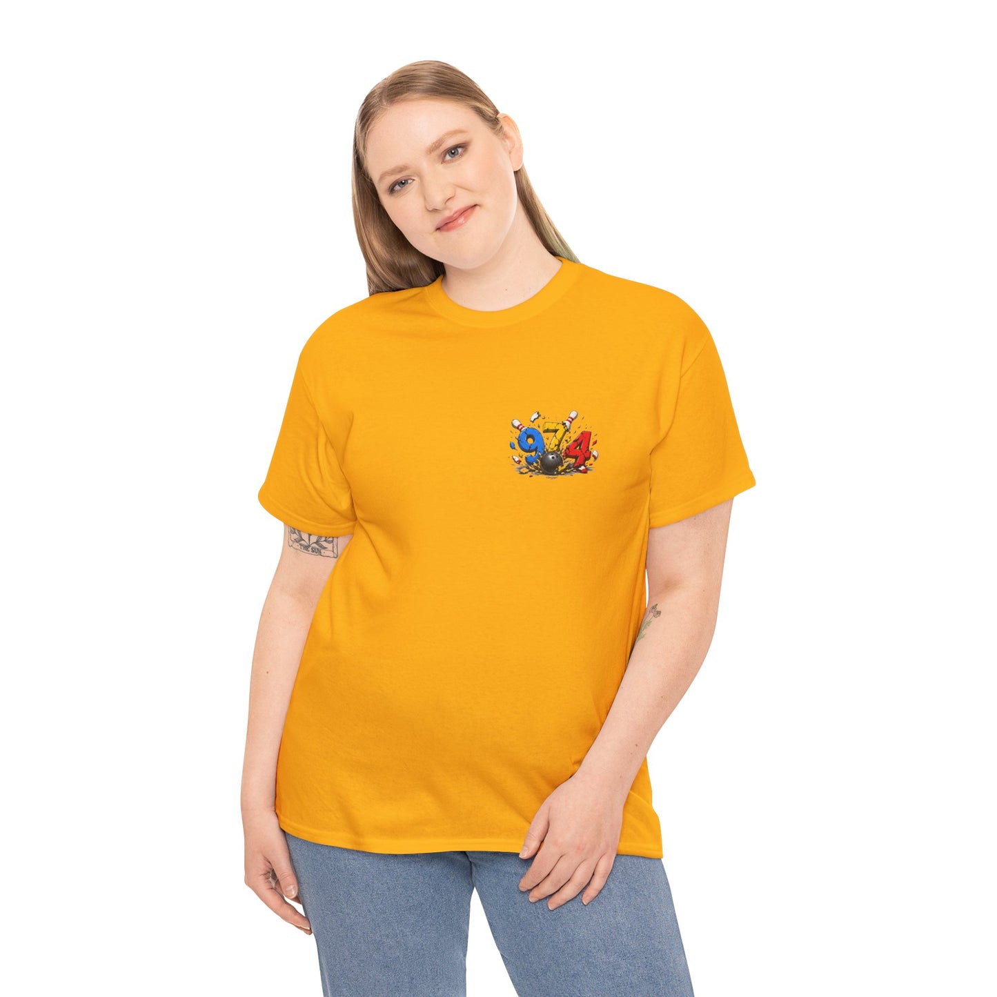 T-shirt " 974 Bowling ", Destination Île de La Réunion, Confort Coton, Sobre, Elégant, Souvenir Unique, Vêtement Adulte, Unisexe, Esprit Voyageur
