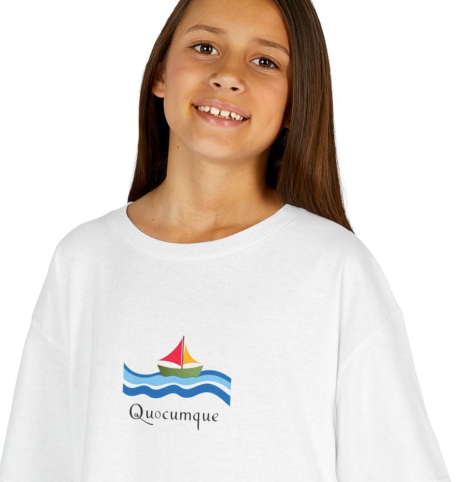 T-shirt Quocumque Voilier, Douceur Coton, Style Unique, Cadeau Parfait, Vêtement Enfant, Jeunes Adolescents, Découverte du Monde, Mer