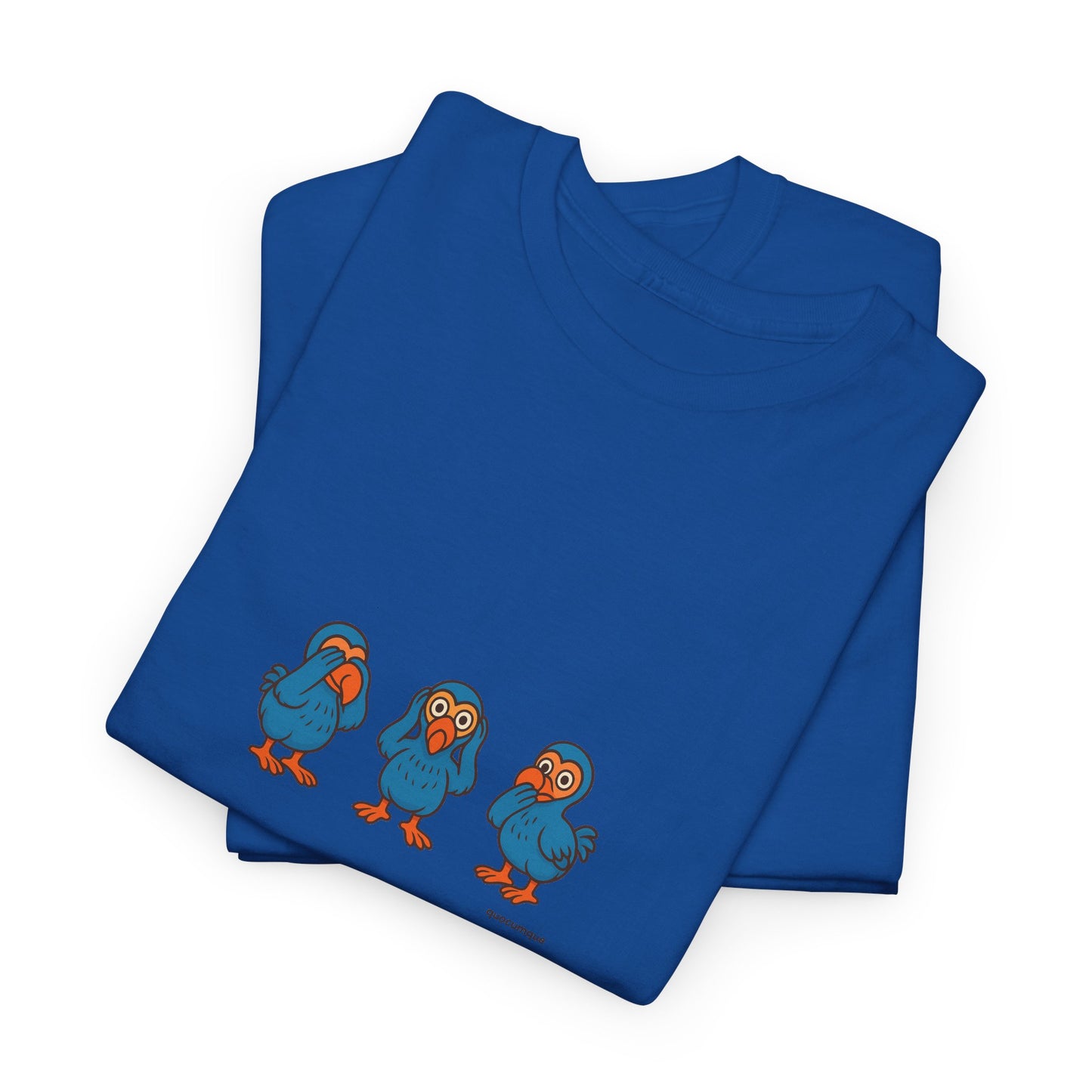 T-shirt Quocumque, "3 Dodos de la Sagesse", Confort, Souvenir Unique, Cadeau, Unisexe, Délicatesse, Homme, Femme, Adulte, Sportif, Liberté, Détente