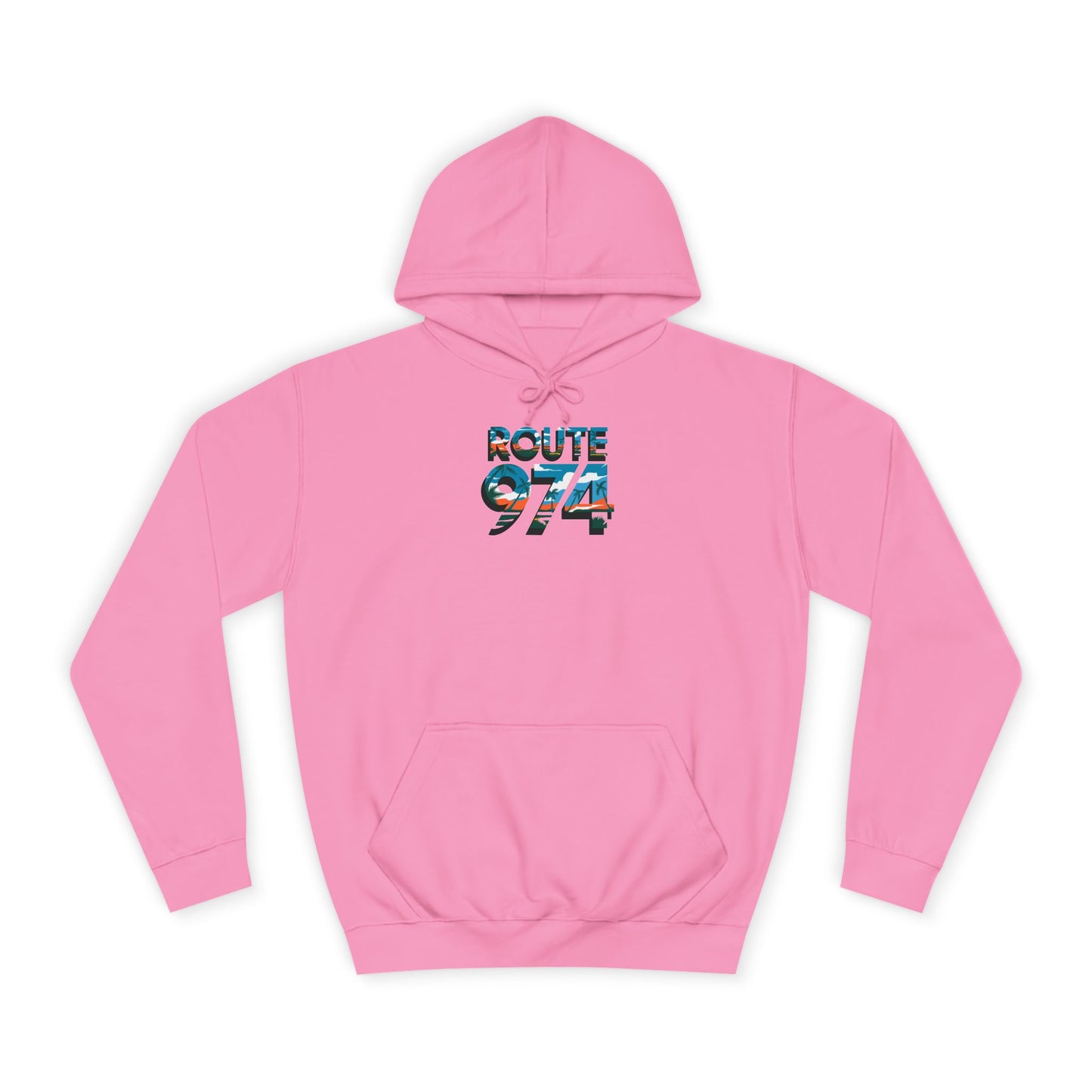 Sweat à Capuche "Route 974" pour Adulte, Hoodie, Unisexe, Élégance, Sobriété, Homme, Femme, Indicatif Réunion