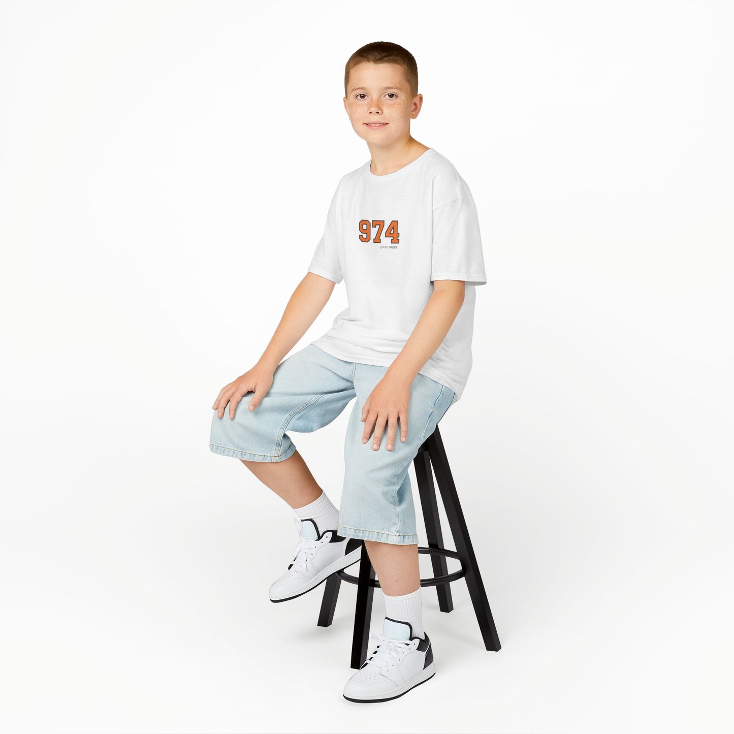 T-shirt "974", Pour Marmailles, Douceur Coton, Pour les enfants de 5-6 ans( Taille XS), Pour les 7-8 ans( taille S), Pour les 9-10 ans( taille M), Pour les 11-12 ans( taille L), Pour...