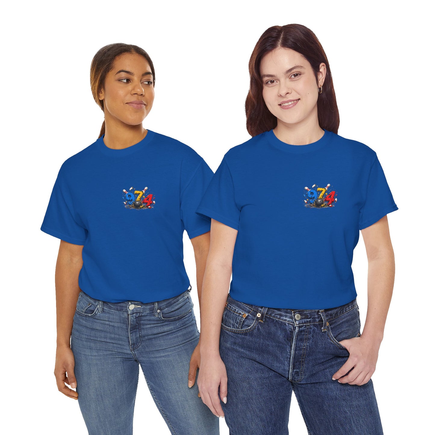 T-shirt " 974 Bowling ", Destination Île de La Réunion, Confort Coton, Sobre, Elégant, Souvenir Unique, Vêtement Adulte, Unisexe, Esprit Voyageur
