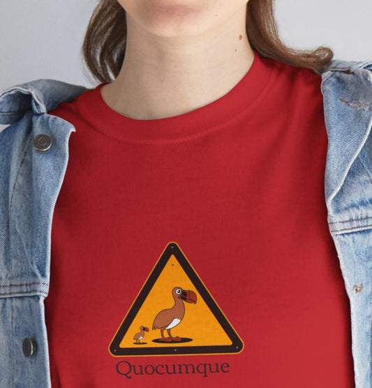 T-shirt Quocumque, "Famille Dodo", Île de La Réunion, Confort Coton, Elégant, Souvenir Unique, Cadeau, Unisexe, Esprit Voyageur, Créole, Bourbon