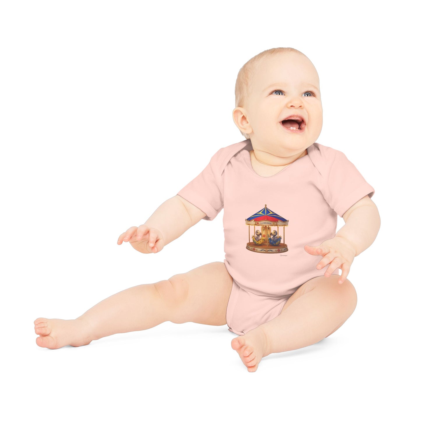 Body Bébé "Dodo Manège", Île de La Réunion, Douceur Coton, Cadeau Naissance,  Confort Coton Bio, Style Unique, Cadeau Parfait